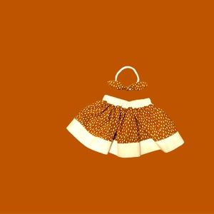 6-12 months skirt set with matching headband